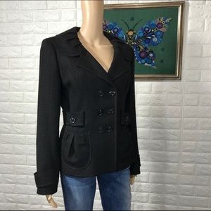 Anne Klein Suit Blazer Black Buttons Size 10
